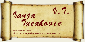 Vanja Tucaković vizit kartica